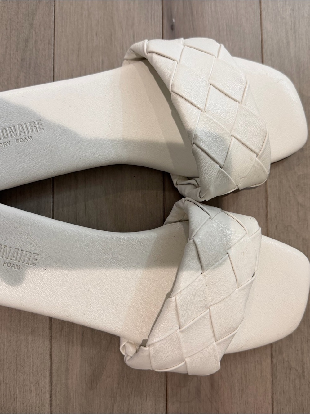 Braided Slide Sandals in White - Lightweight Comfort